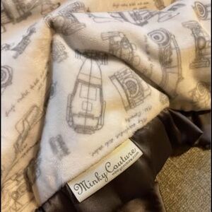 Minky Couture baby blanket (vintage automobiles)